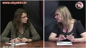 Beynəlxalq İnsan Haqları Evləri Şəbəkəsinin təmsilçiləri – regional menecer Ane Bonde və regional əlaqələndirici Katerina Şpasova