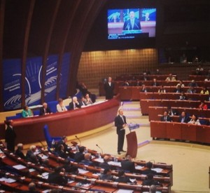 ilham aliyev 24062014 strasburq aksiya