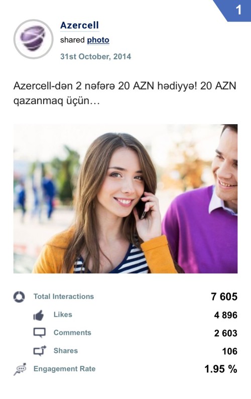 Azercell Facebook status