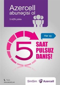 Azercell 6 ay pulsuz