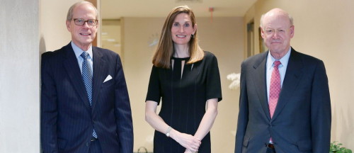 From left: Stephen Heintz, President of the Rockefeller Brothers Fund, Valerie Rockefeller Wayne, the chair of the fund, and Steven Rockefeller, a son of Nelson Rockefeller and a trustee of the fund, in New York, Sept. 16, 2014. The family whose legendary wealth flowed from Standard Oil is planning to announce on Monday that its $860 million philanthropic organization, is joining the divestment movement that began on college campuses. (Hiroko Masuike/The New York Times)