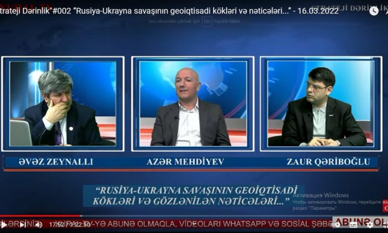 “Strateji Dərinlik"#002 “Rusiya-Ukrayna savaşının geoiqtisadi kökləri və nəticələri...” - 16.03.2022