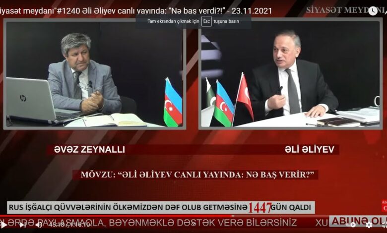 “Siyasət meydanı"#1240 Əli Əliyev canlı yayında: "Nə baş verdi?!” - 23.11.2021