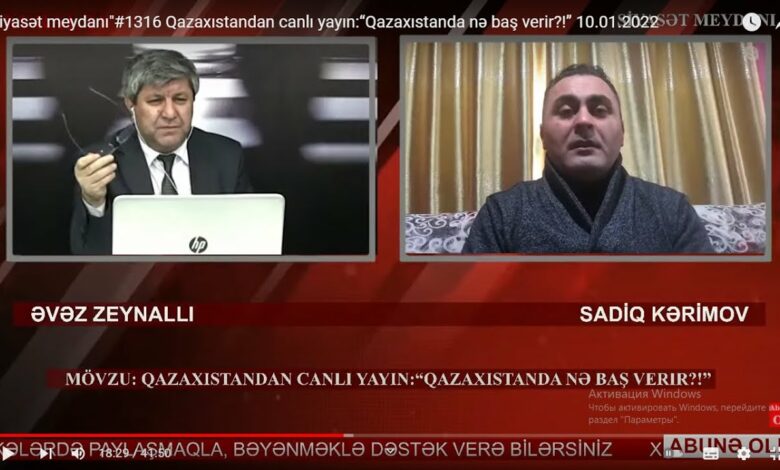 “Siyasət meydanı"#1316 Qazaxıstandan canlı yayın: “Qazaxıstanda nə baş verir?!” - 10.01.2022