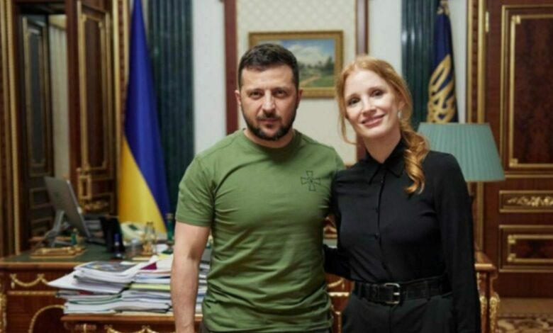 Amerikalı aktrisa Ukraynada