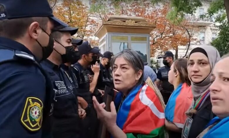 Bakıda hərbçi ailələri oturaq aksiya keçirib