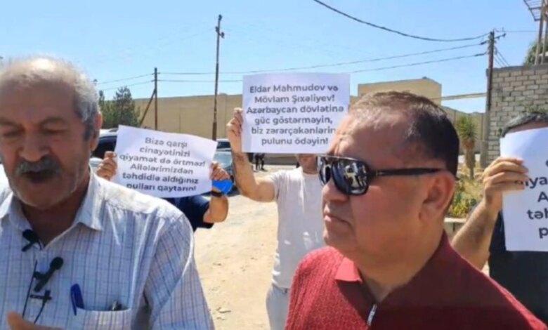 Nardaranda Eldar Mahmudova etiraz etdilər