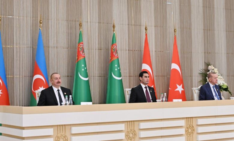 Azərbaycan-Türkiyə-Türkmənistan sənədləri imzalanıb