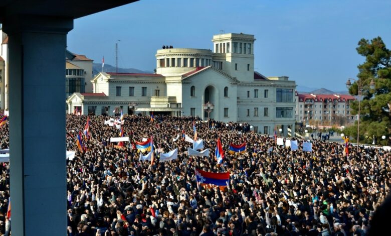 Xankəndi şəhərində aksiya keçirilib