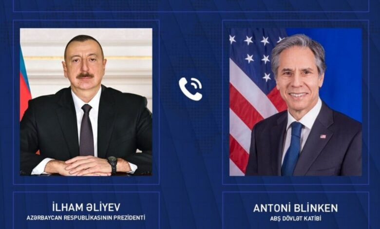 ABŞ dövlət katibi İlham Əliyevlə danışıb