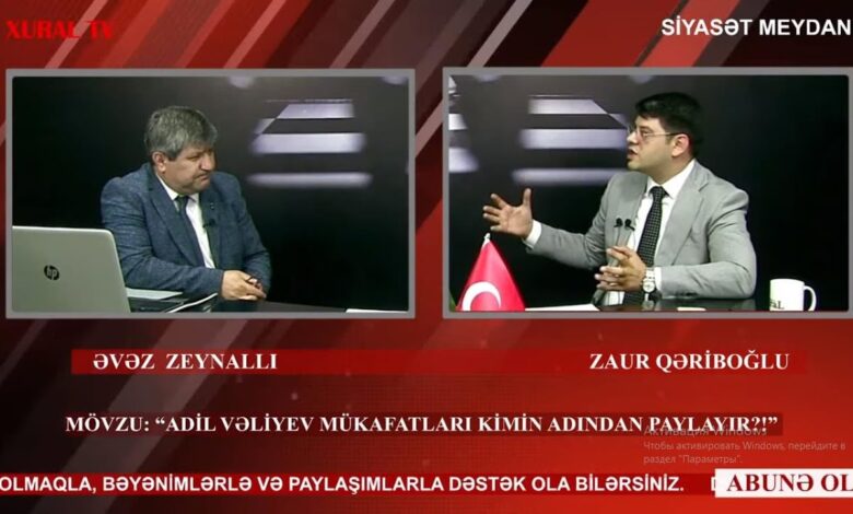 "Siyasət meydanı"#943 Zaur Qəriboğlu: “Adil Əliyev mükafatları kimin adından paylayır?!”-09.06.2021