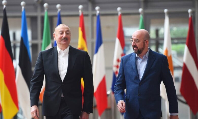 Brüsseldə İlham Əliyevlə Şarl Mişel görüşüb