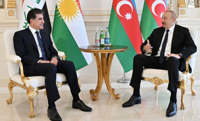 Əliyev Bərzani ilə görüşüb