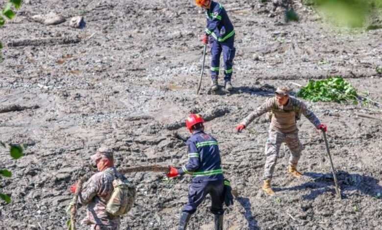 Gürcüstanda sürüşmə nəticəsində ölənlərin sayı artıb