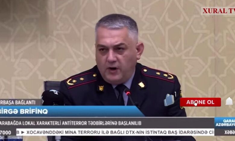 DTX, DSX, DİN VƏ BAŞ PROKURORLUĞUN BİRGƏ BRİFİNQİ CANLI