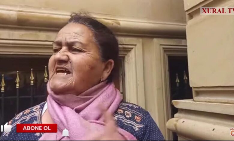 ""EVİMİ SÖKÜB, BAYIRA ATDILAR! Qönçə Səmədova Baş Prokurorluq qarşısında etiraz edir