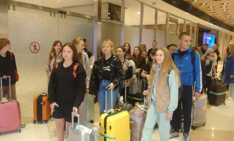 Bir qrup ukraynalı uşaq reabilitasiya üçün Bakıya gəlib