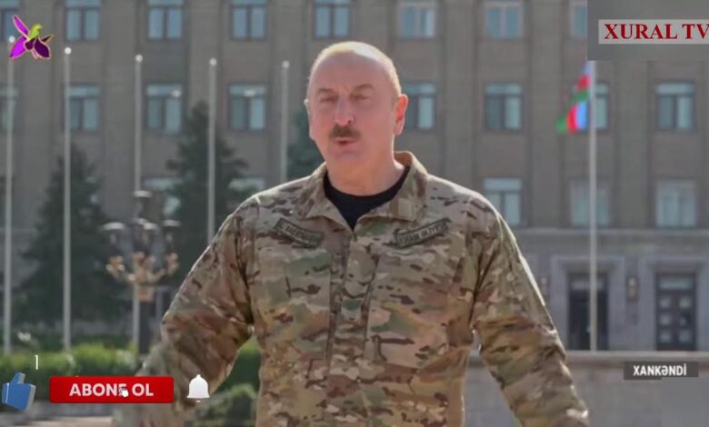 Prezident İlham Əliyev Xankəndidən xalqa müraciət edir - CANLI