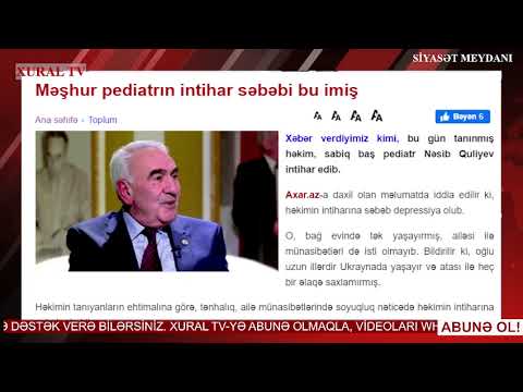 Məşhur pediatrın intihar səbəbi AÇIQLANDI