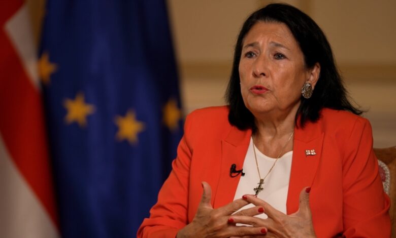 Zurabişvili: 'Avropa yolunda qalmağımızdan ötrü Qərbin basqısı lazımdır'