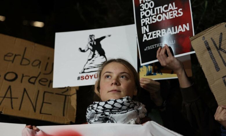 Tbilisidə COP29 əleyhinə aksiya keçirilib