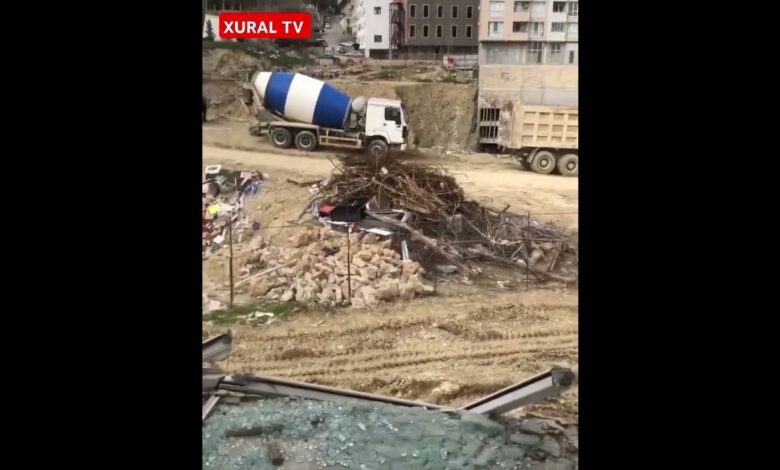 Yasamalda tikinti şirkəti sakin evini tərk etmədən başına uçurdu
