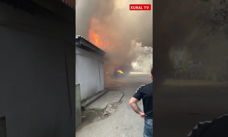 DƏRNƏGÜLDƏ BAŞ VERƏN YANĞIN ƏTRAFA TƏHLÜKƏ YARATDI