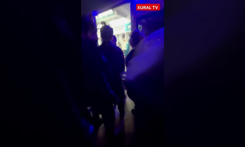 HAVA LİMANI YOLUNDA DƏHŞƏTLİ QƏZADAN GÖRÜNTÜLƏR