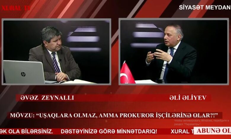 "Siyasət meydanı"#811 Əli Əliyev: “Uşaqlara olmaz, amma prokurorluq işçilərinə olar?!"-13.04.2021