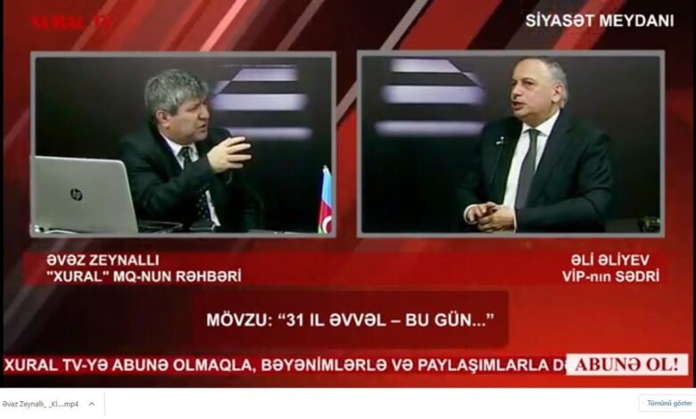 "Siyasət meydanı"#649 Əli Əliyevlə: “31 il əvvəl – bu gün...”-19.01.2021